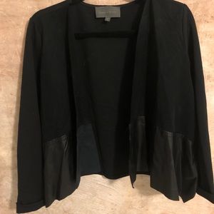 Anthropologie blazer/cardigan with faux leather